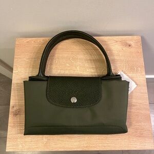 Le Pliage Longchamp Orignal S Handbag in Dark Green